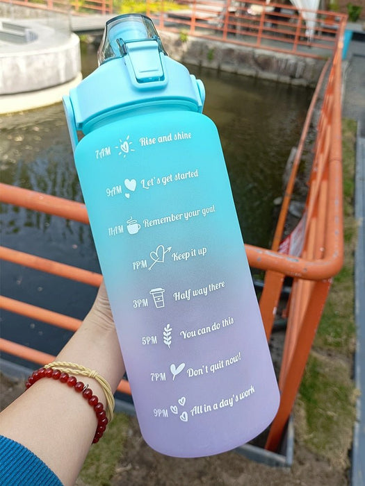 2L Motivational Two-Tone Water Bottle - Flamin' Fitness