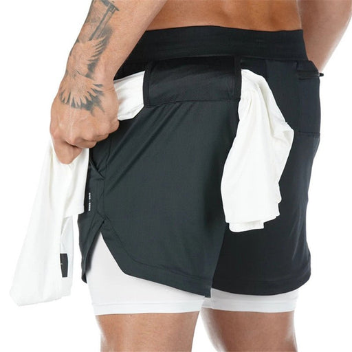 Men's 2-In-1 Sports Shorts - Flamin' Fitness